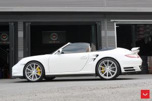 Porsche 911 Turbo S Cobriolet on Vossen Wheels (VFS1) 2017 года